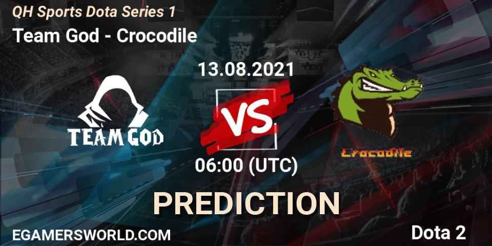 Prognose für das Spiel Team God VS Crocodile. 13.08.2021 at 06:27. Dota 2 - QH Sports Dota Series 1