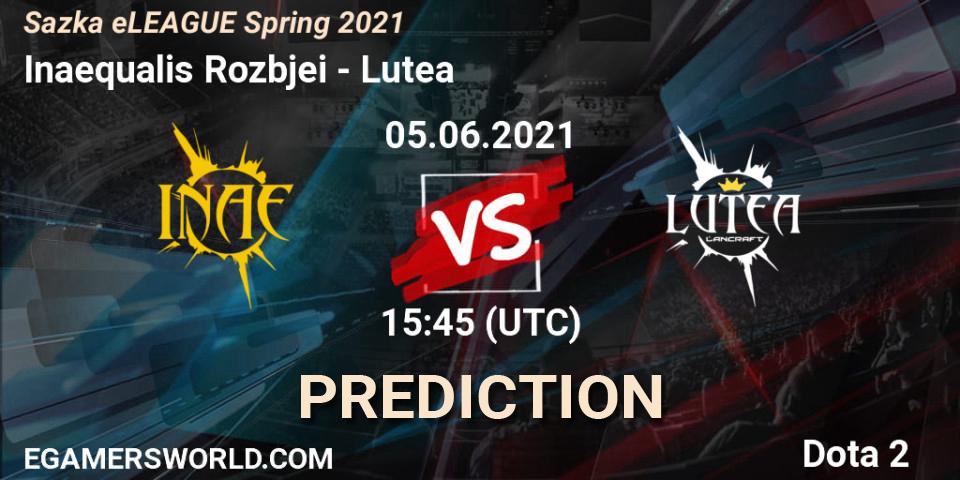 Prognose für das Spiel Inaequalis Rozbíječi VS Lutea. 05.06.2021 at 15:29. Dota 2 - Sazka eLEAGUE Spring 2021