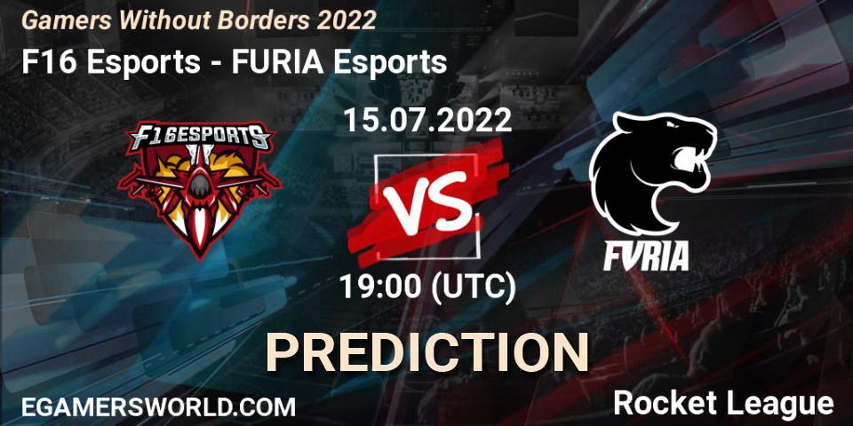 Prognose für das Spiel F16 Esports VS FURIA Esports. 15.07.2022 at 19:00. Rocket League - Gamers Without Borders 2022