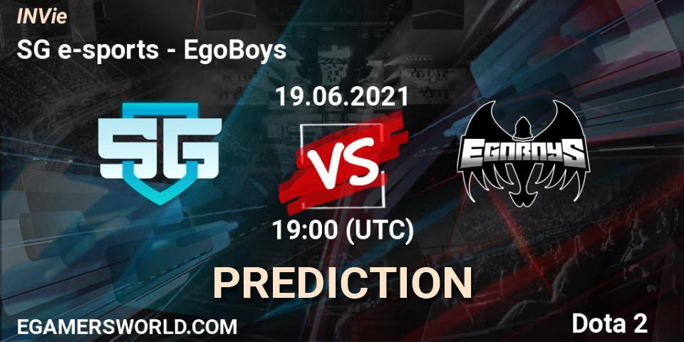 Prognose für das Spiel SG e-sports VS EgoBoys. 19.06.21. Dota 2 - INVie