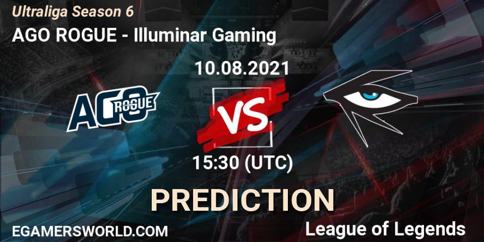 Prognose für das Spiel AGO ROGUE VS Illuminar Gaming. 10.08.2021 at 15:30. LoL - Ultraliga Season 6