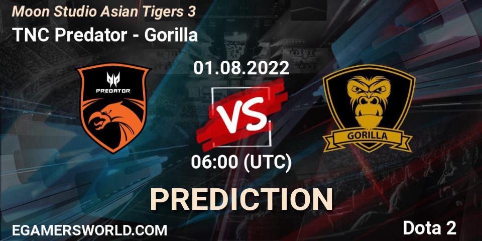 Prognose für das Spiel TNC Predator VS Gorilla. 01.08.22. Dota 2 - Moon Studio Asian Tigers 3