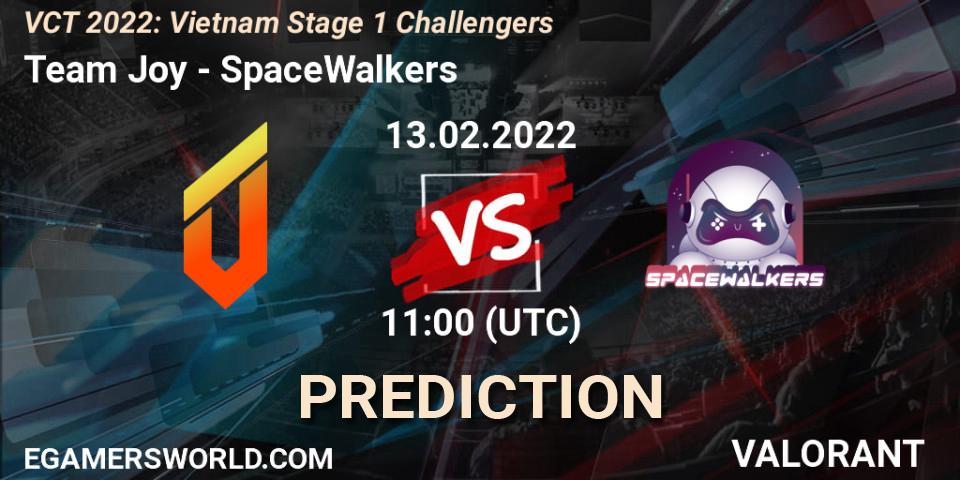 Prognose für das Spiel Team Joy VS SpaceWalkers. 13.02.2022 at 11:00. VALORANT - VCT 2022: Vietnam Stage 1 Challengers