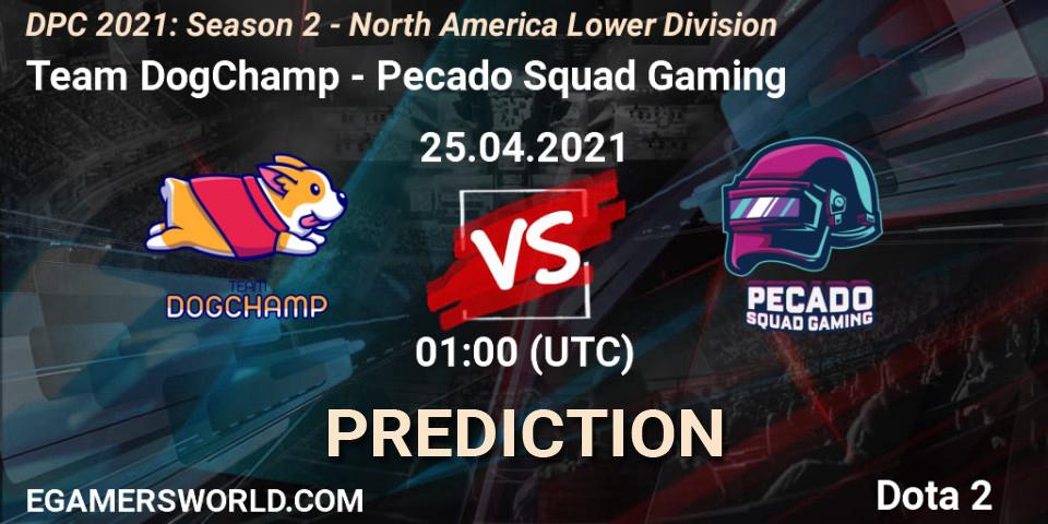Prognose für das Spiel Team DogChamp VS Pecado Squad Gaming. 25.04.21. Dota 2 - DPC 2021: Season 2 - North America Lower Division