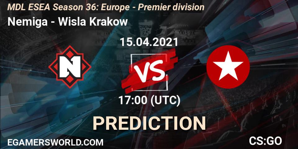 Prognose für das Spiel Nemiga VS Wisla Krakow. 15.04.21. CS2 (CS:GO) - MDL ESEA Season 36: Europe - Premier division