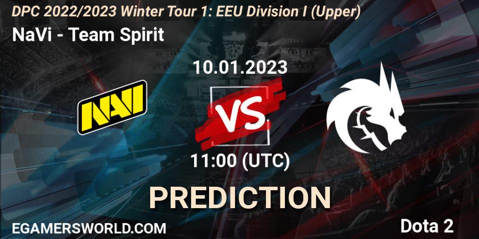 Prognose für das Spiel NaVi VS Team Spirit. 10.01.23. Dota 2 - DPC 2022/2023 Winter Tour 1: EEU Division I (Upper)