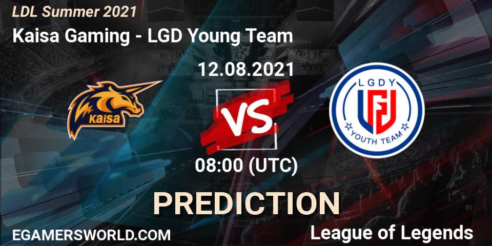Prognose für das Spiel Kaisa Gaming VS LGD Young Team. 12.08.21. LoL - LDL Summer 2021