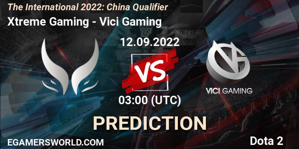 Prognose für das Spiel Xtreme Gaming VS Vici Gaming. 12.09.22. Dota 2 - The International 2022: China Qualifier