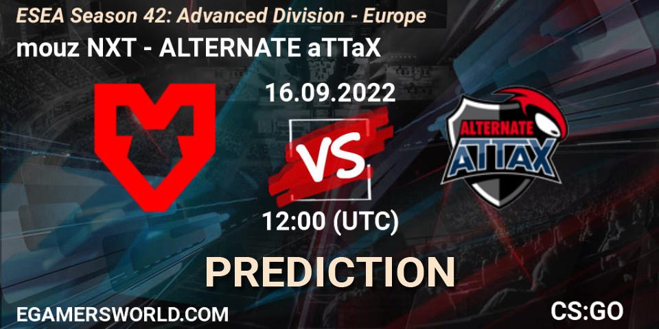 Prognose für das Spiel mouz NXT VS ALTERNATE aTTaX. 16.09.22. CS2 (CS:GO) - ESEA Season 42: Advanced Division - Europe