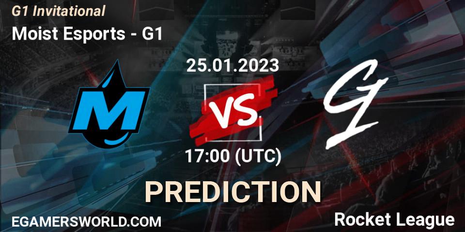 Prognose für das Spiel Moist Esports VS G1. 25.01.2023 at 17:00. Rocket League - G1 Invitational