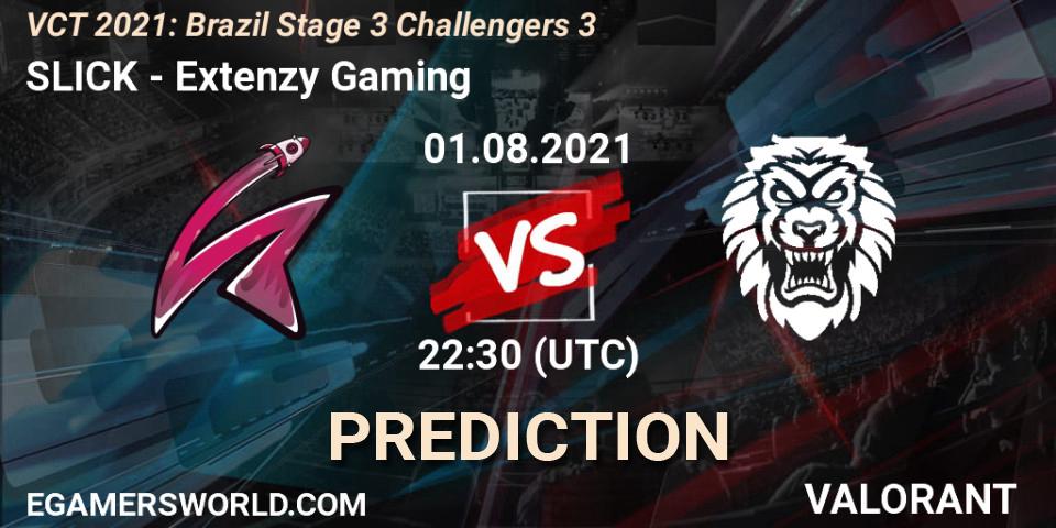 Prognose für das Spiel SLICK VS Extenzy Gaming. 01.08.2021 at 22:30. VALORANT - VCT 2021: Brazil Stage 3 Challengers 3