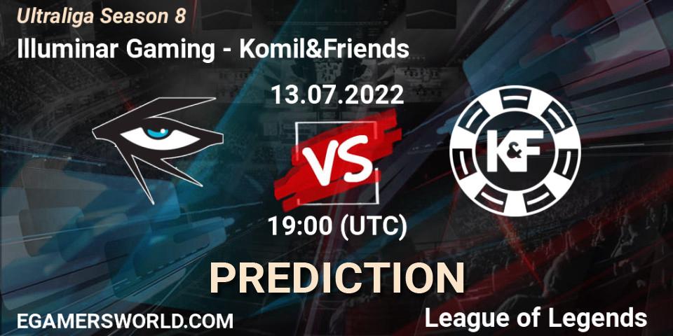 Prognose für das Spiel Illuminar Gaming VS Komil&Friends. 13.07.2022 at 19:00. LoL - Ultraliga Season 8