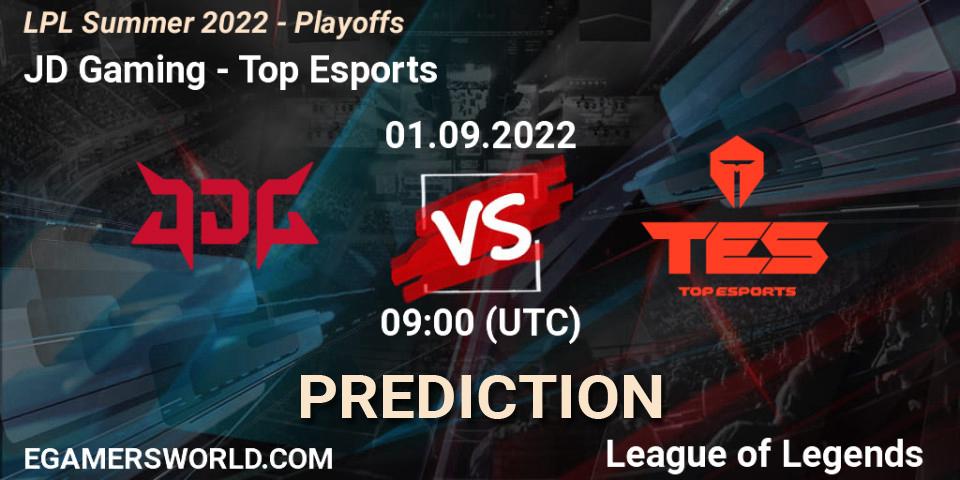 Prognose für das Spiel JD Gaming VS Top Esports. 01.09.2022 at 09:00. LoL - LPL Summer 2022 - Playoffs