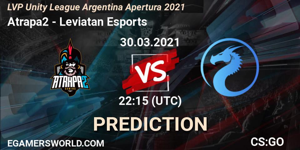 Prognose für das Spiel Atrapa2 VS Leviatan Esports. 30.03.21. CS2 (CS:GO) - LVP Unity League Argentina Apertura 2021