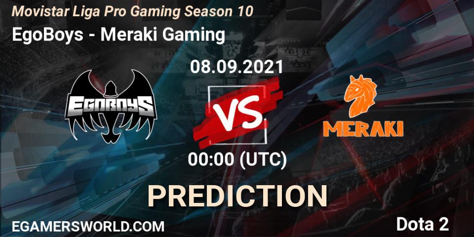 Prognose für das Spiel EgoBoys VS Meraki Gaming. 08.09.21. Dota 2 - Movistar Liga Pro Gaming Season 10