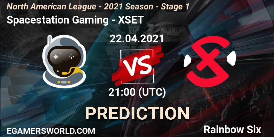 Prognose für das Spiel Spacestation Gaming VS XSET. 22.04.2021 at 21:00. Rainbow Six - North American League - 2021 Season - Stage 1
