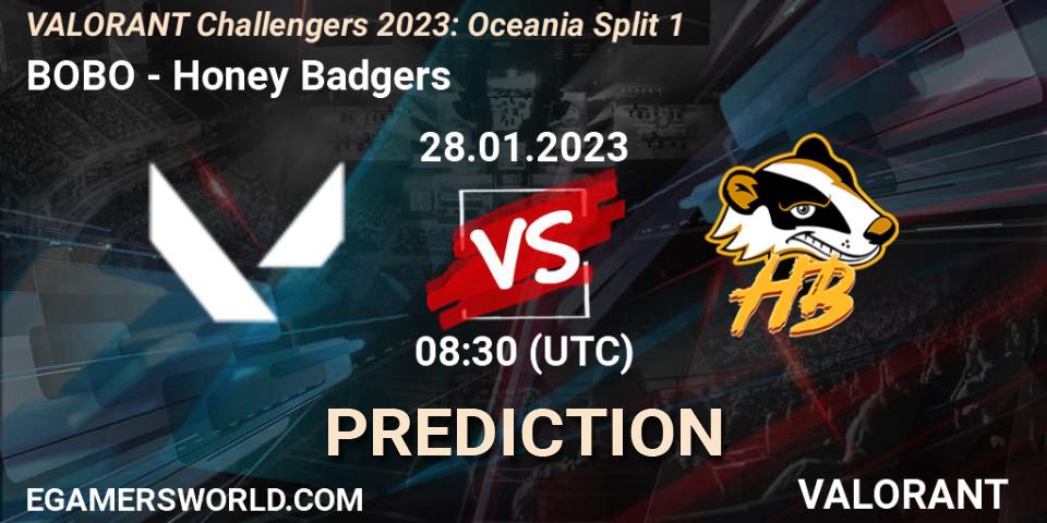 Prognose für das Spiel BOBO VS Honey Badgers. 28.01.2023 at 06:30. VALORANT - VALORANT Challengers 2023: Oceania Split 1