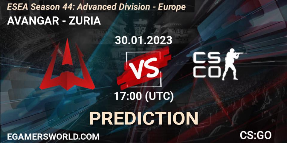 Prognose für das Spiel AVANGAR VS ZURIA. 08.02.23. CS2 (CS:GO) - ESEA Season 44: Advanced Division - Europe