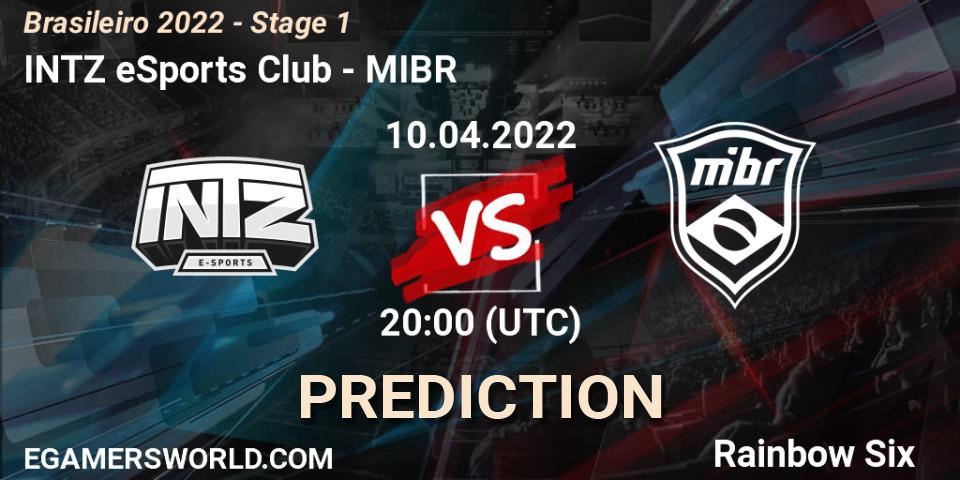 Prognose für das Spiel INTZ eSports Club VS MIBR. 10.04.22. Rainbow Six - Brasileirão 2022 - Stage 1