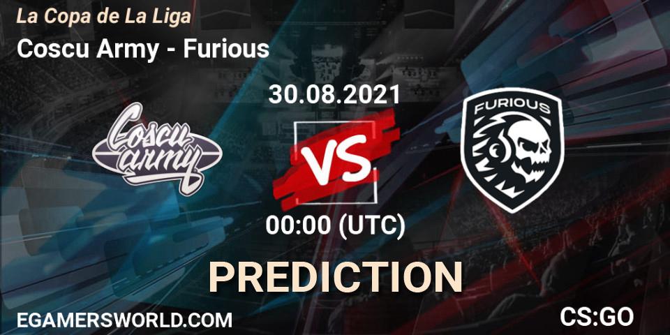 Prognose für das Spiel Coscu Army VS Furious. 29.08.2021 at 23:00. Counter-Strike (CS2) - La Copa de La Liga