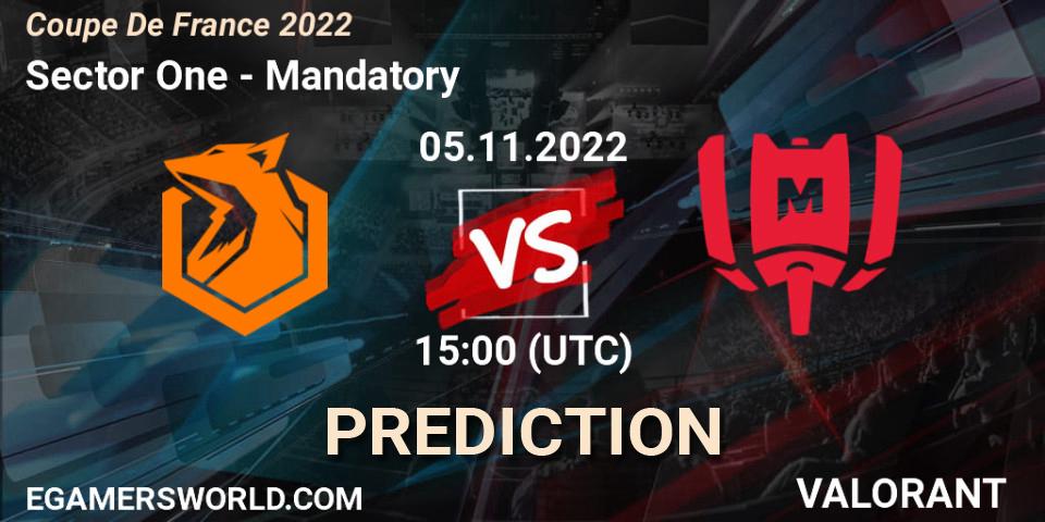 Prognose für das Spiel Sector One VS Mandatory. 05.11.22. VALORANT - Coupe De France 2022