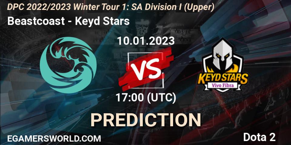 Prognose für das Spiel Beastcoast VS Keyd Stars. 10.01.23. Dota 2 - DPC 2022/2023 Winter Tour 1: SA Division I (Upper) 
