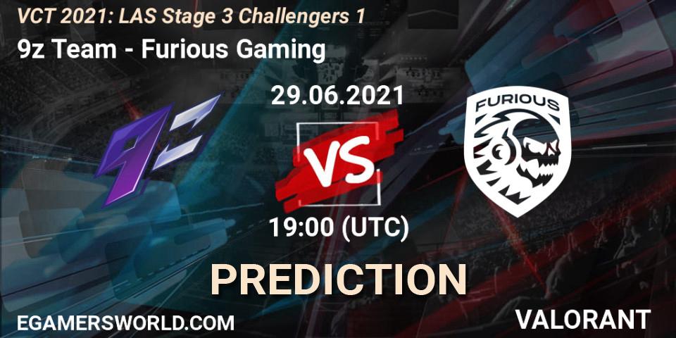 Prognose für das Spiel 9z Team VS Furious Gaming. 29.06.2021 at 22:30. VALORANT - VCT 2021: LAS Stage 3 Challengers 1