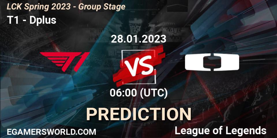 Prognose für das Spiel T1 VS Dplus. 28.01.23. LoL - LCK Spring 2023 - Group Stage