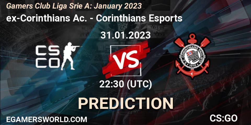 Prognose für das Spiel ex-Corinthians Ac. VS Corinthians Esports. 31.01.23. CS2 (CS:GO) - Gamers Club Liga Série A: January 2023