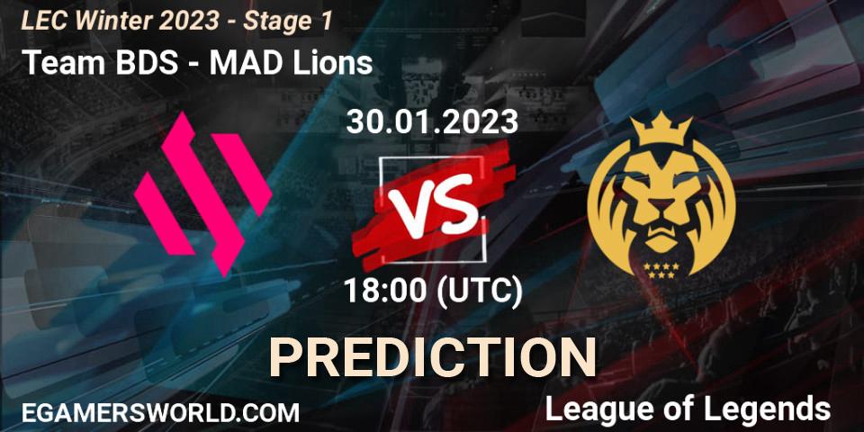 Prognose für das Spiel Team BDS VS MAD Lions. 30.01.23. LoL - LEC Winter 2023 - Stage 1