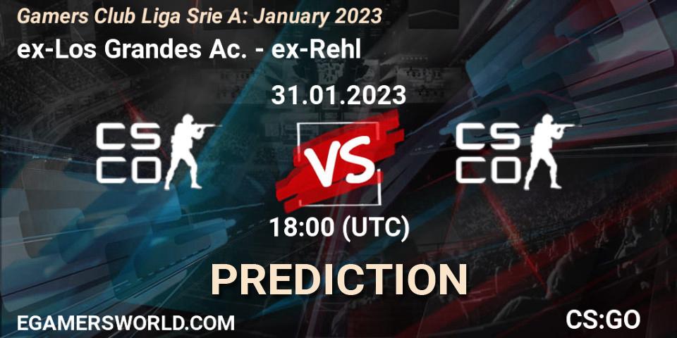 Prognose für das Spiel ex-Los Grandes Ac. VS ex-Rehl. 31.01.23. CS2 (CS:GO) - Gamers Club Liga Série A: January 2023