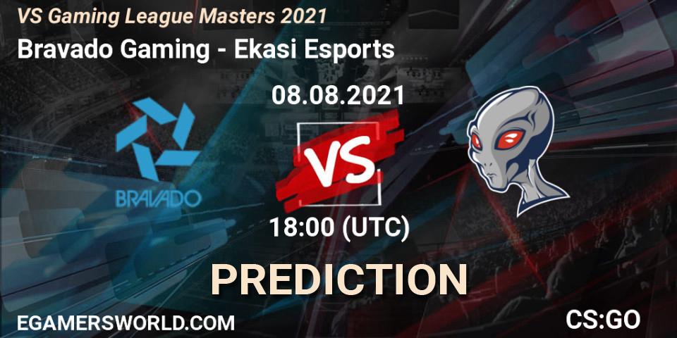 Prognose für das Spiel Bravado Gaming VS Ekasi Esports. 08.08.21. CS2 (CS:GO) - VS Gaming League Masters 2021