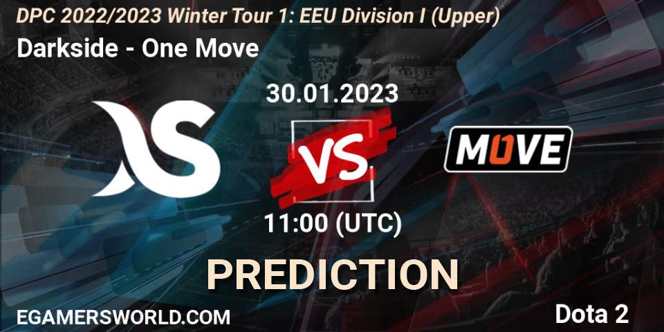 Prognose für das Spiel Darkside VS One Move. 30.01.23. Dota 2 - DPC 2022/2023 Winter Tour 1: EEU Division I (Upper)