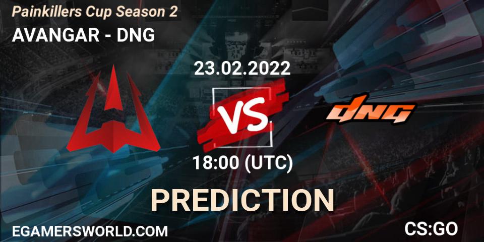 Prognose für das Spiel AVANGAR VS DNG. 23.02.2022 at 18:00. Counter-Strike (CS2) - Painkillers Cup Season 2