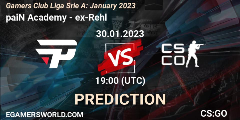 Prognose für das Spiel paiN Academy VS ex-Rehl. 30.01.23. CS2 (CS:GO) - Gamers Club Liga Série A: January 2023