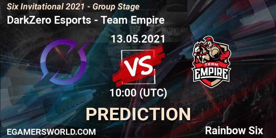 Prognose für das Spiel DarkZero Esports VS Team Empire. 13.05.2021 at 09:00. Rainbow Six - Six Invitational 2021 - Group Stage