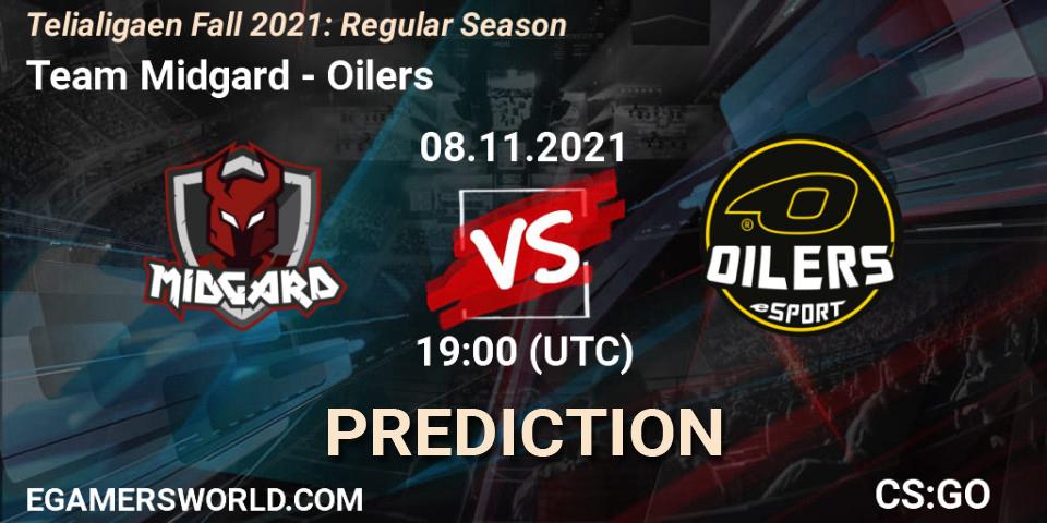 Prognose für das Spiel Team Midgard VS Oilers. 08.11.2021 at 19:00. Counter-Strike (CS2) - Telialigaen Fall 2021: Regular Season