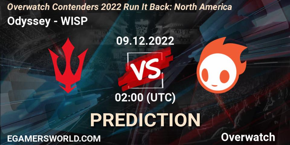 Prognose für das Spiel Odyssey VS WISP. 09.12.2022 at 02:00. Overwatch - Overwatch Contenders 2022 Run It Back: North America