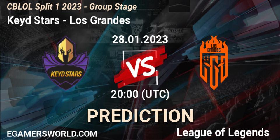 Prognose für das Spiel Keyd Stars VS Los Grandes. 28.01.23. LoL - CBLOL Split 1 2023 - Group Stage