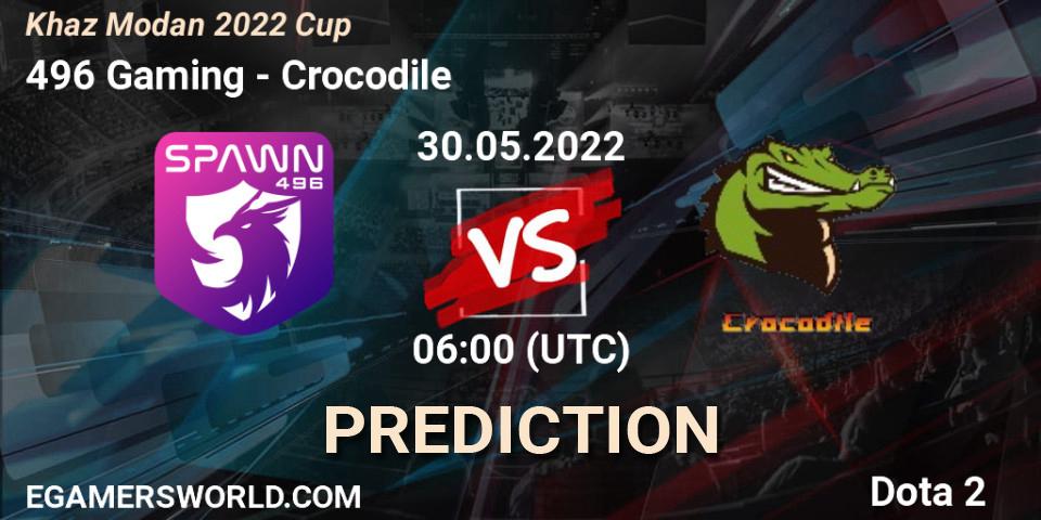 Prognose für das Spiel 496 Gaming VS Crocodile. 30.05.22. Dota 2 - Khaz Modan 2022 Cup