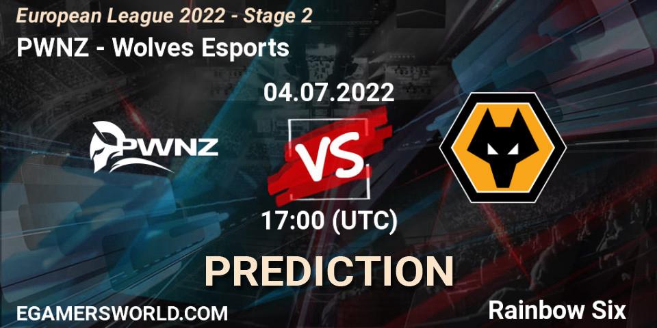 Prognose für das Spiel PWNZ VS Wolves Esports. 04.07.2022 at 17:00. Rainbow Six - European League 2022 - Stage 2