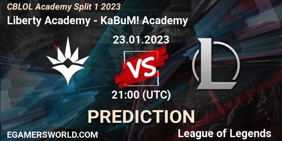Prognose für das Spiel Liberty Academy VS KaBuM! Academy. 23.01.2023 at 21:00. LoL - CBLOL Academy Split 1 2023