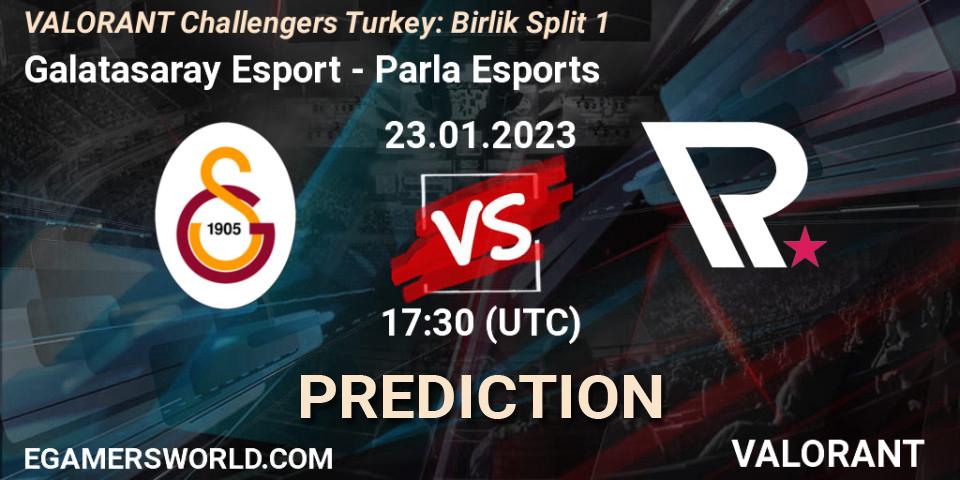 Prognose für das Spiel Galatasaray Esport VS Parla Esports. 23.01.23. VALORANT - VALORANT Challengers 2023 Turkey: Birlik Split 1