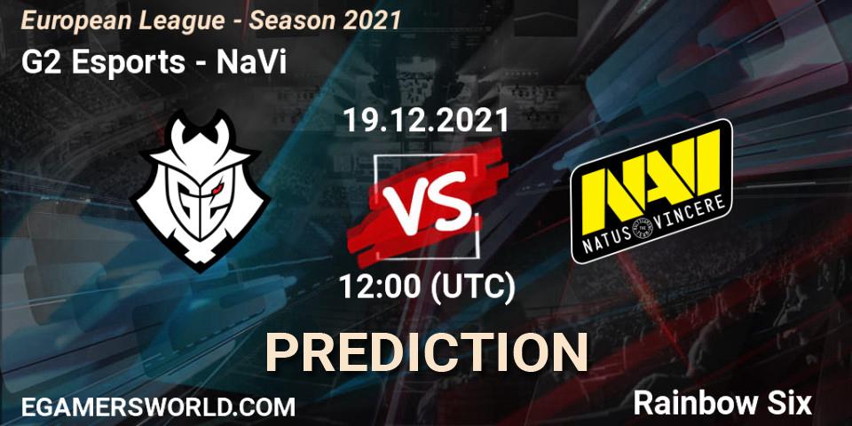 Prognose für das Spiel G2 Esports VS NaVi. 19.12.21. Rainbow Six - European League - Season 2021