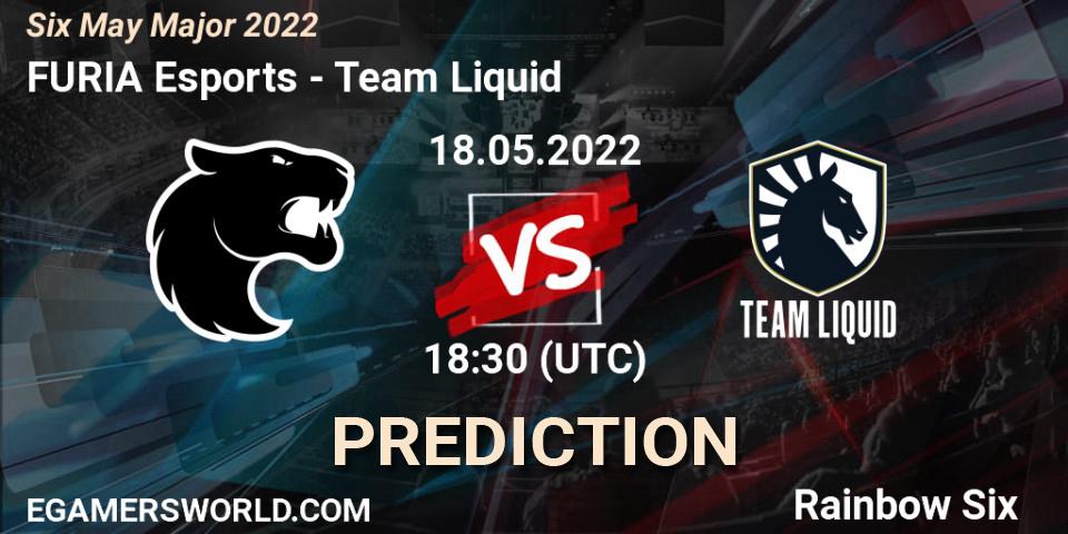 Prognose für das Spiel Team Liquid VS FURIA Esports. 18.05.2022 at 18:50. Rainbow Six - Six Charlotte Major 2022