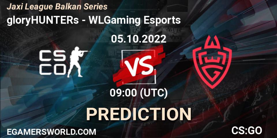 Prognose für das Spiel gloryHUNTERs VS WLGaming Esports. 05.10.22. CS2 (CS:GO) - Jaxi League Balkan Series