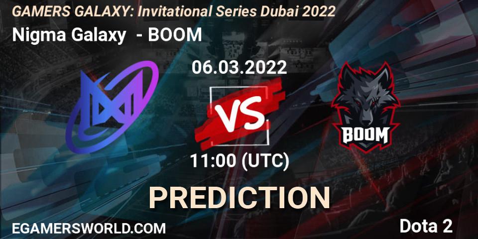 Prognose für das Spiel Nigma Galaxy VS BOOM. 06.03.2022 at 10:54. Dota 2 - GAMERS GALAXY: Invitational Series Dubai 2022