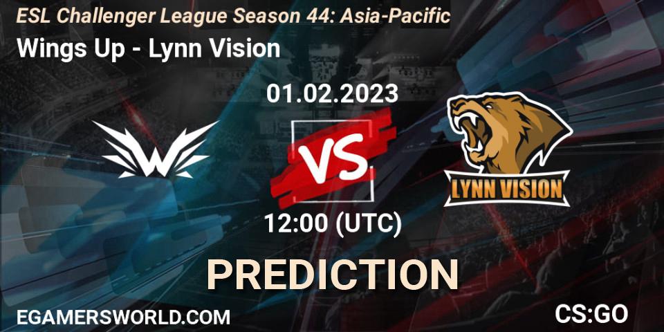 Prognose für das Spiel Wings Up VS Lynn Vision. 01.02.23. CS2 (CS:GO) - ESL Challenger League Season 44: Asia-Pacific