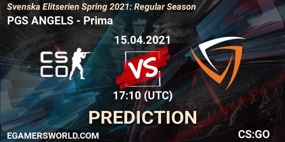 Prognose für das Spiel PGS ANGELS VS Prima. 15.04.2021 at 17:10. Counter-Strike (CS2) - Svenska Elitserien Spring 2021: Regular Season