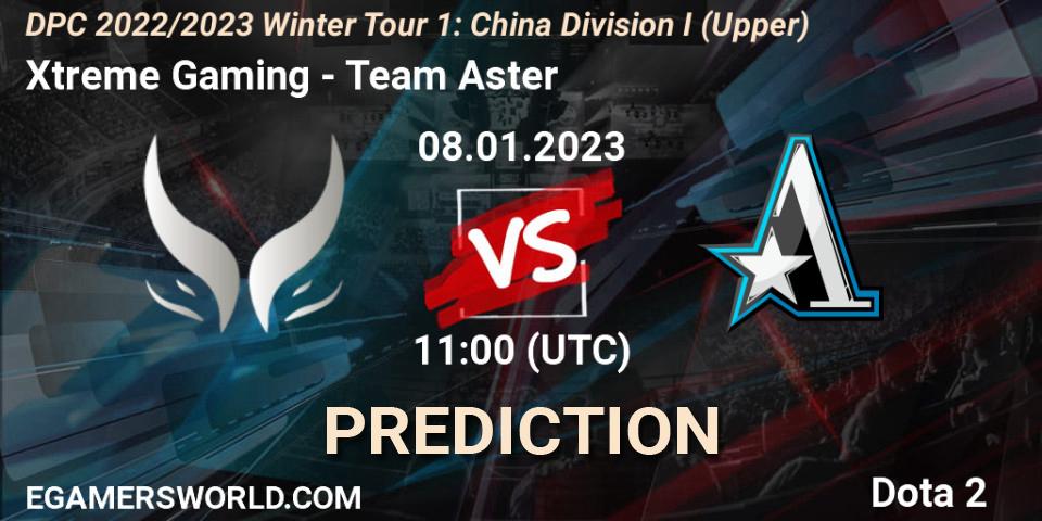 Prognose für das Spiel Xtreme Gaming VS Team Aster. 08.01.23. Dota 2 - DPC 2022/2023 Winter Tour 1: CN Division I (Upper)